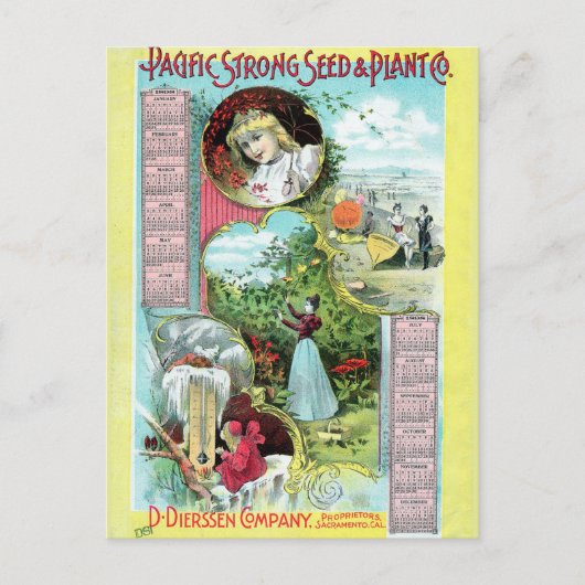 Vintage Saatgutanzeige Postkarte (Vorderseite)