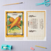 Vintage Saatgutpackungen und Hinweise Seidenpapier (Basteln)