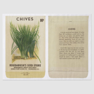 Vintage Saatgutverpackungen und Hinweise Seidenpapier