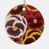 Vintage Saatpacketiketten, Blume der Gartenhalle Keramik Ornament (Vorne)