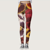 Vintage Saatpacketiketten, Blume der Gartenhalle Leggings (Vorderseite)