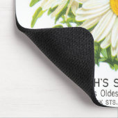 Vintage Saatpackung Kunst, Shasta Daisy Blume Mousepad (Ecke)