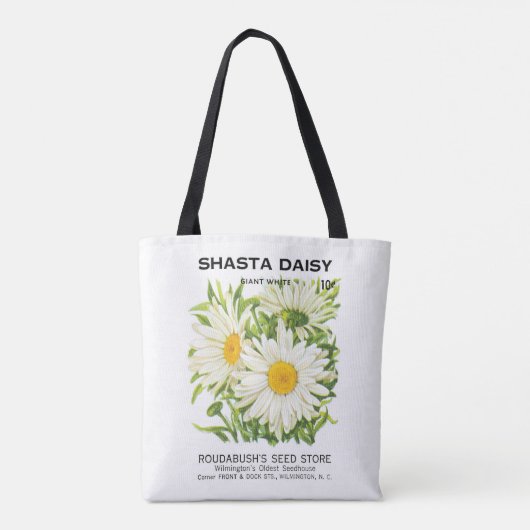 Vintage Saatpackung Kunst, Shasta Daisy Blume Tasche (Rückseite)