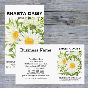 Vintage Saatpackung Kunst, Shasta Daisy Blume Visitenkarte
