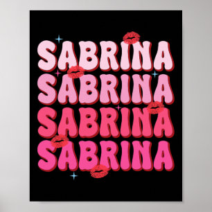 Vintage Sabrina Personalisierter Name Ich liebe Sa Poster
