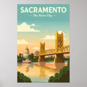 Vintage Sacramento Poster (Vorne)