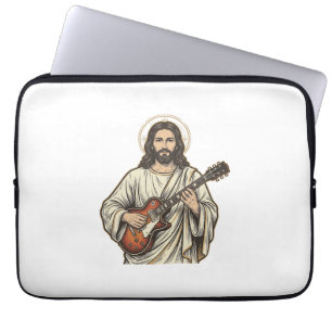 Vintage Sacred Guitarist Gravur Shirt Design_1 Laptopschutzhülle