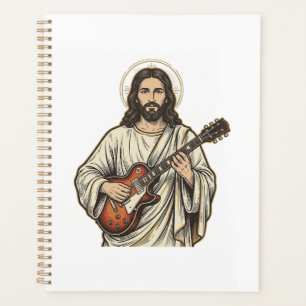 Vintage Sacred Guitarist Gravur Shirt Design_1 Planer