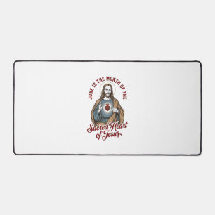 Vintage Sacred Heart of Jesus Juni religiöses T-Sh Schreibtischunterlage
