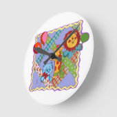 Vintage Safari Animals Clock Runde Wanduhr (Winkel)