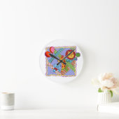 Vintage Safari Animals Clock Runde Wanduhr (Zuhause)