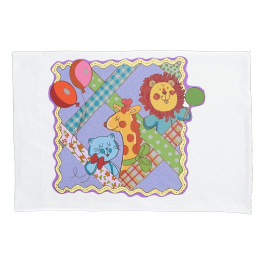 Vintage Safari Animals Pillowcase Kissenbezug (Vorderseite)