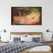 Vintage Safari-StretchCanvas Leinwanddruck (Insitu (Schlafzimmer))