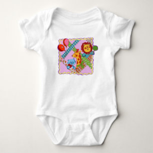 Vintage-Safari-Tiere Baby-Bodysuit Baby Strampler