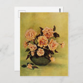 Vintage Safrano-Rose von Frederick Martin Postkarte (Vorne/Hinten)