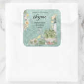 Vintage Sage Jar Bottle Quadratischer Aufkleber (Tasche)