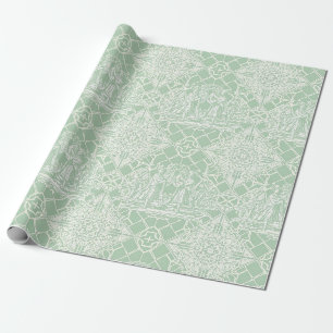 Vintage-Sage-Toile mit klassischen Figuren Geschenkpapier