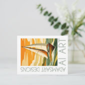 Vintage Sailboat Adventure Retro Nautical  Postkarte (Stehend Vorderseite)