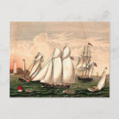 Vintage Sailboats Postkarte (Vorderseite)