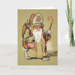 Vintage Saint Nick Weihnachtskarte Feiertagskarte