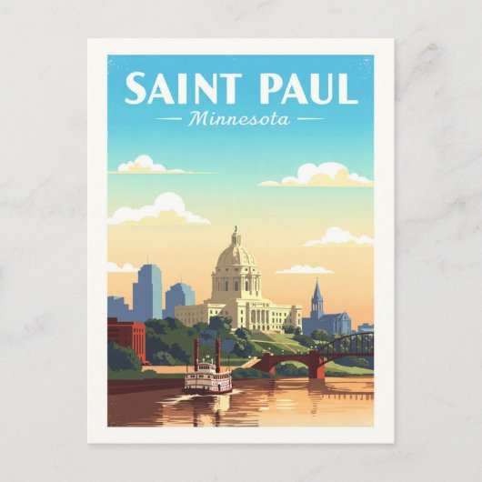 Vintage Saint Paul Minnesota Postkarte (Vorderseite)