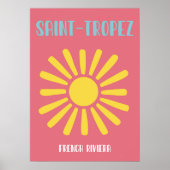 Vintage Saint-Tropez Sun Travel Poster (Vorne)