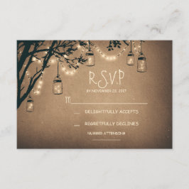 Vintage Saitenleuchten und UAWG RSVP Karte