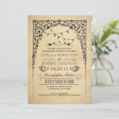 Vintage Saitenlichter, alte Probe Abendessen Einladung (Stehend Vorderseite)