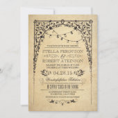 Vintage Saitenlichter Einladung (Vorderseite)