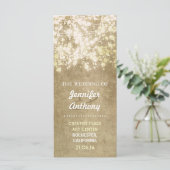 Vintage Saitenlichtschimmernde Hochzeitsprogramme Programm (Stehend Vorderseite)