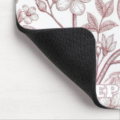 Vintage Sakura Cherry Blossom & Bird Ästhetik 1 Mousepad (Ecke)