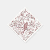 Vintage Sakura Cherry Blossom & Bird Ästhetik 1 Serviette (Ecke)