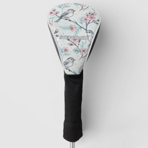 Vintage Sakura Cherry Blossom & Bird Ästhetik 4 Golf Headcover