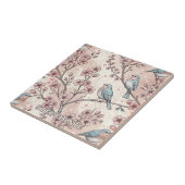Vintage Sakura Cherry Blossom & Bird Ästhetik 5 Fliese (Seite)