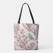 Vintage Sakura Cherry Blossom & Bird Ästhetik 5 Tasche (Rückseite)