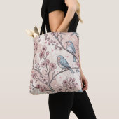 Vintage Sakura Cherry Blossom & Bird Ästhetik 5 Tasche (Von Nahem)