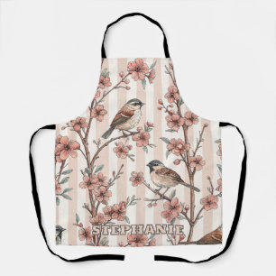 Vintage Sakura Cherry Blossom & Bird Ästhetik 6 Schürze