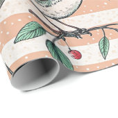Vintage Sakura Cherry Blossom & Bird Ästhetik 7 Geschenkpapier (Rolleneckpunkt)