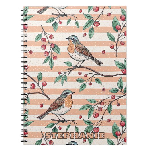 Vintage Sakura Cherry Blossom & Bird Ästhetik 7 Notizblock (Vorderseite)