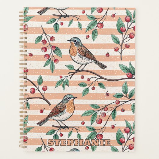 Vintage Sakura Cherry Blossom & Bird Ästhetik 7 Planer (Vorderseite)