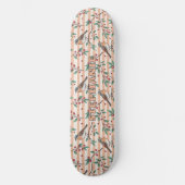 Vintage Sakura Cherry Blossom & Bird Ästhetik 7 Skateboard (Vorderseite)