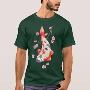 Vintage Sakura Kirschblüte mit Kois T-Shirt