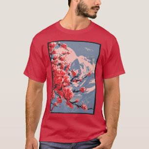 Vintage-Sakura-Kirschblüten asiatische grafische K T-Shirt
