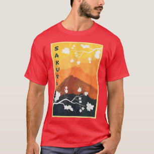 Vintage Sakura Kirschblüten japanische Kunst T-Shirt