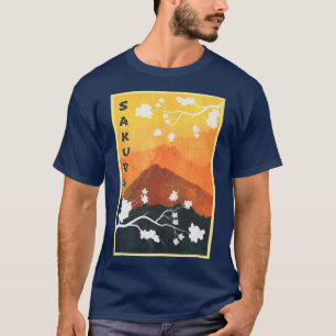 Vintage Sakura Kirschblüten japanische Kunst T-Shirt