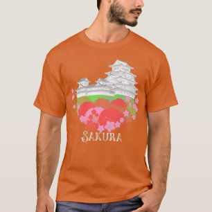 Vintage Sakura Kirschblüten Japanischer Tempel T-Shirt