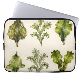 Vintage Salatblätter Botanisches Herbarium Grün  Laptopschutzhülle