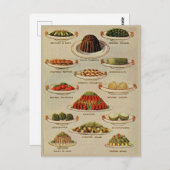 Vintage Salate und pflanzliche Geschirr Postkarte (Vorne/Hinten)