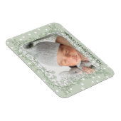 Vintage Salbei Grün Ein Foto Geschlechtsneutrale G Magnet (Rechte Seite)