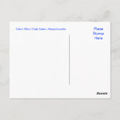 Vintage Salem Hexenprozesse, Salem MA Postkarte (Rückseite)